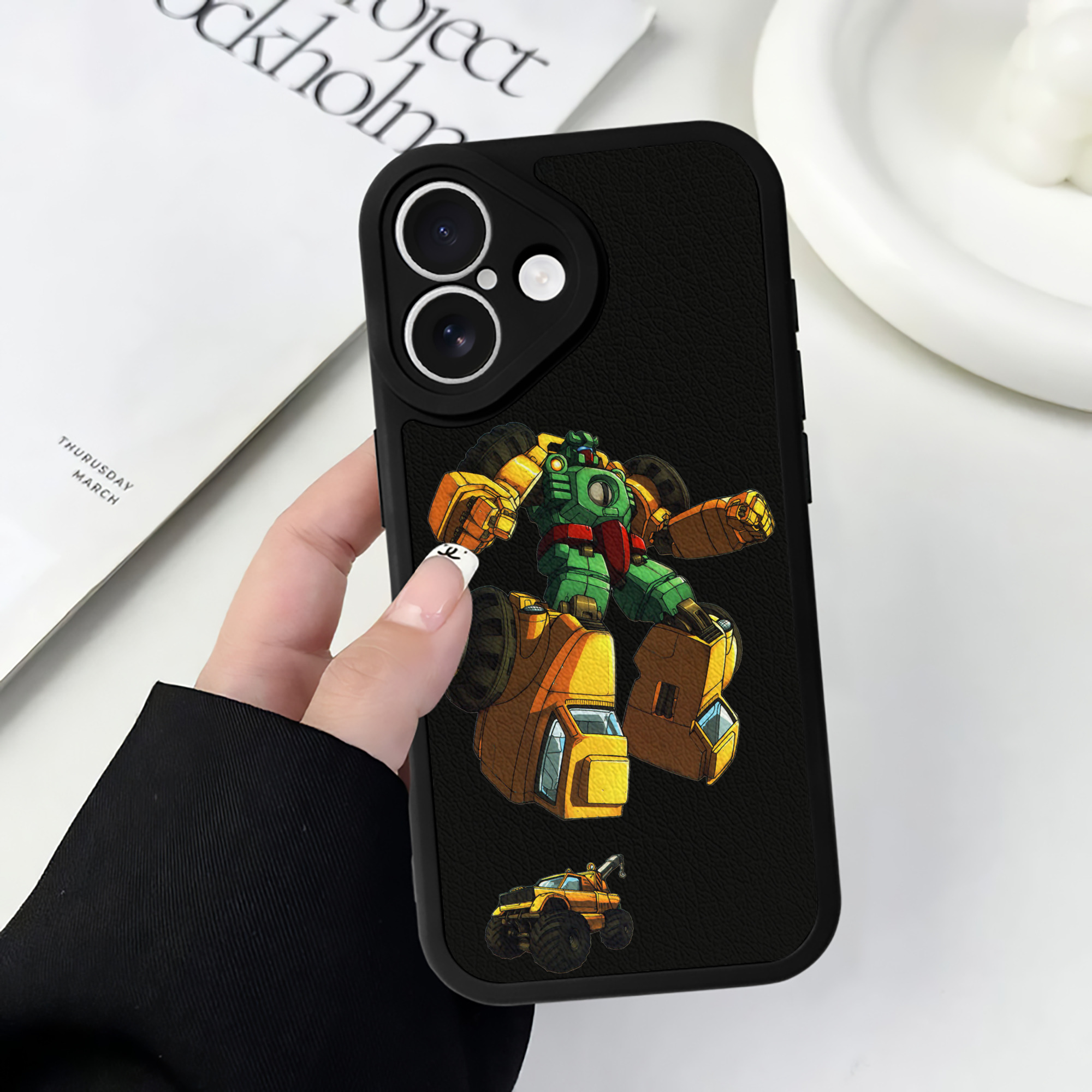 （画像用）  【iPhone 16シリーズ対応】シリコンスマホケース（レザー調） 材質：シリコン